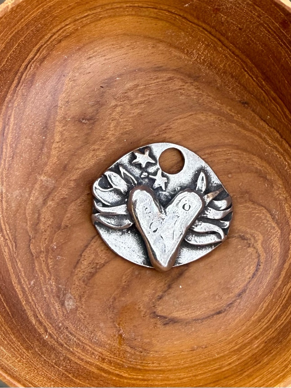 Jess MaHarry “Keep the Faith” pendant. Sterling silver